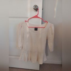 Bobeau Peplum Top/Blouse